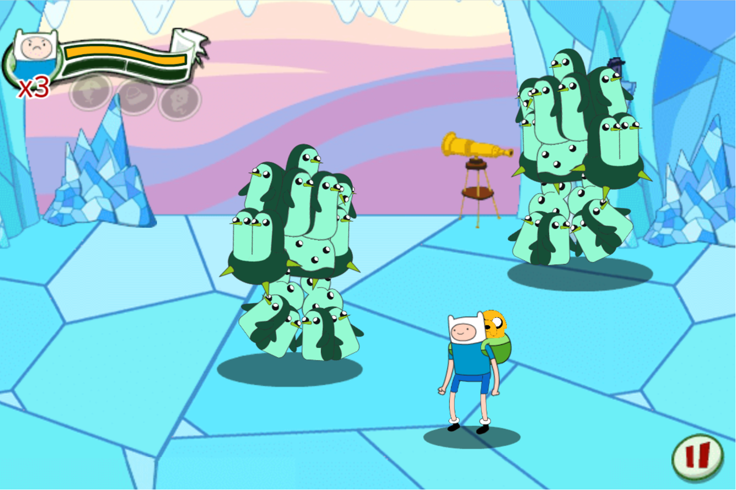 Adventure Time Break the Worm Game Screenshot.
