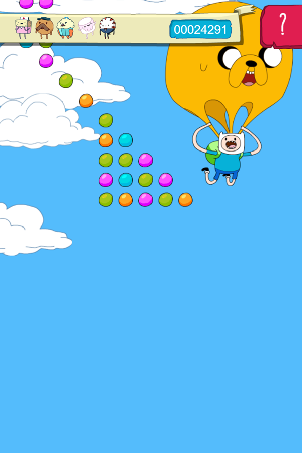 Adventure Time Candy Dive Game Jake Shute Open Screenshot.
