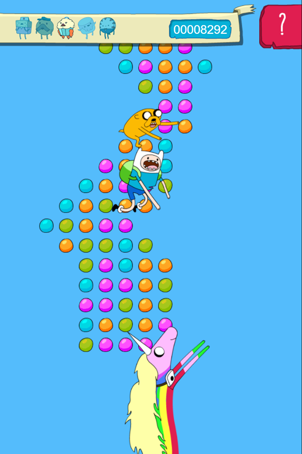 Adventure Time Candy Dive Game Rainicorn Release Screenshot.