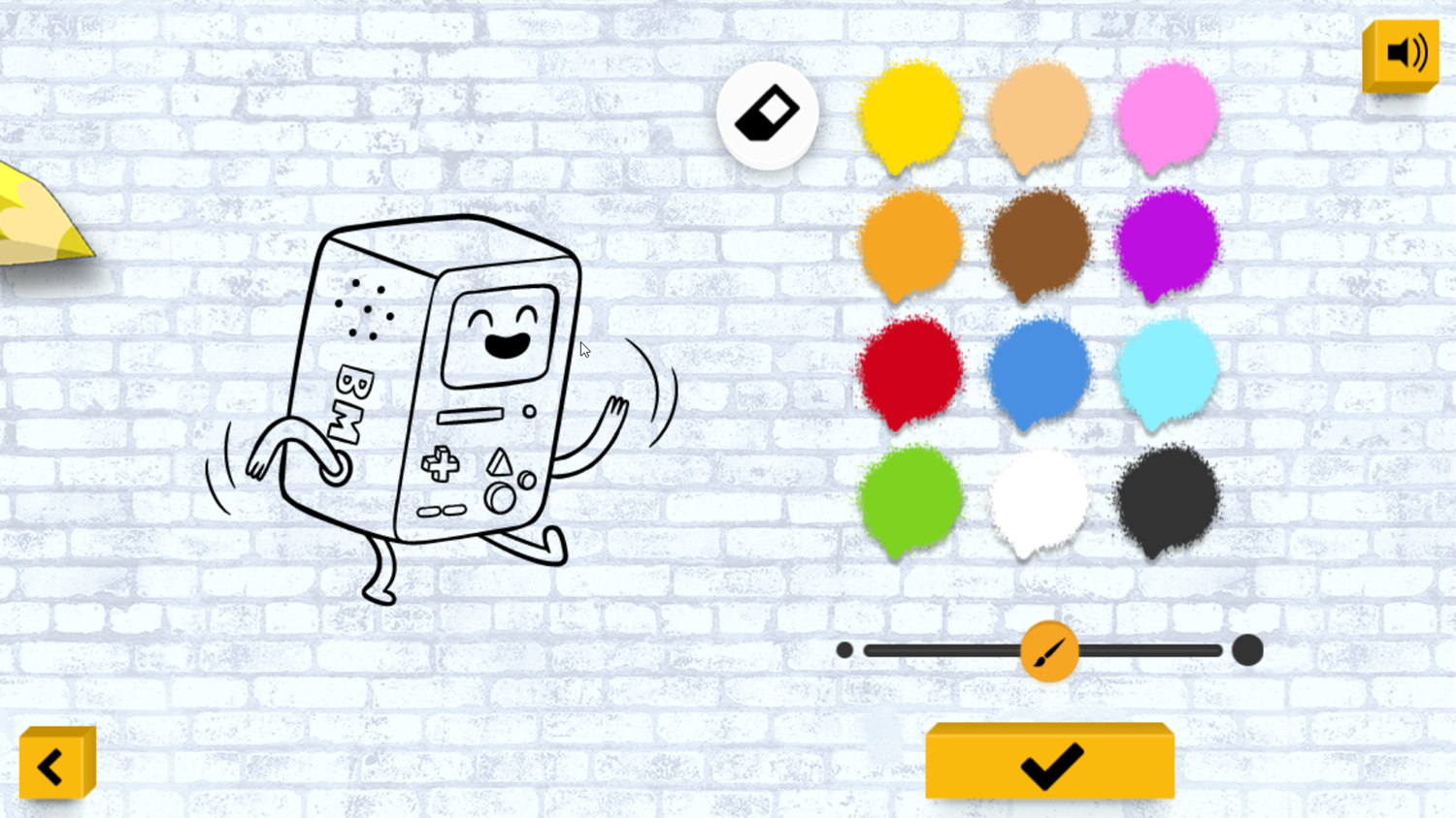 Adventure Time Color In Game Blank Artwork Screenshot.