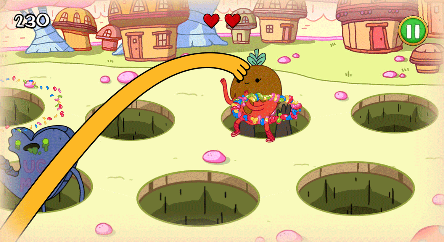 Adventure Time Elemental Game Candy Smash Gameplay Screenshot.