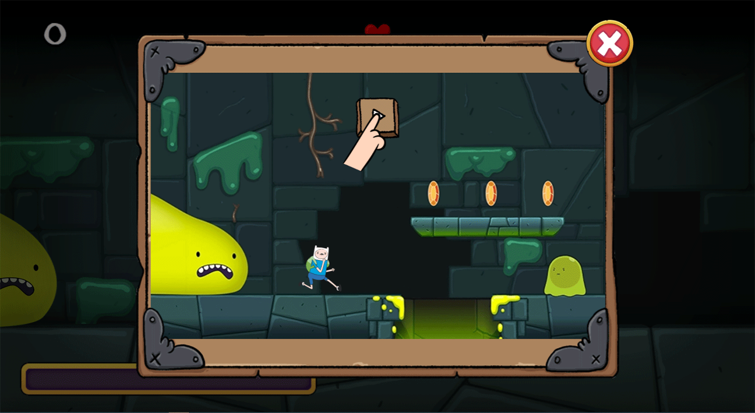 Adventure Time Elemental Game Slime Time How To Play Screenshot.