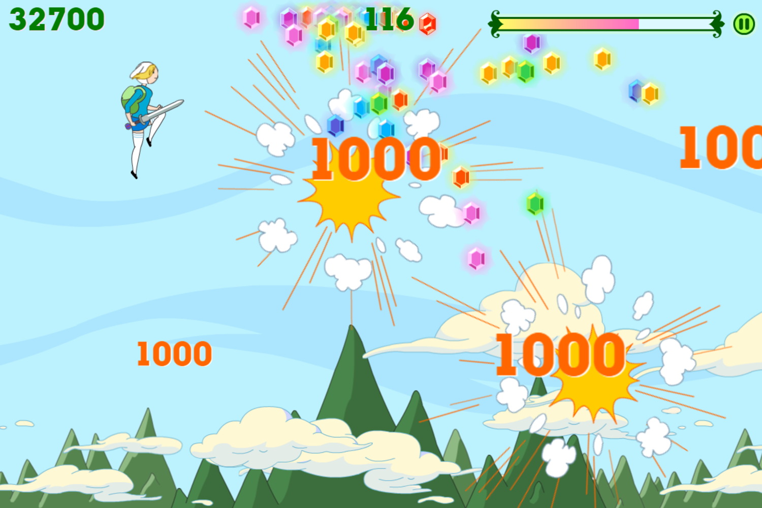 Adventure Time Fiona Fights Fireballs Landing Screenshot.