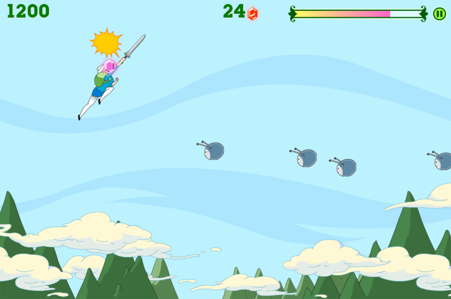 Adventure Time Fiona Fights Game Screenshot.