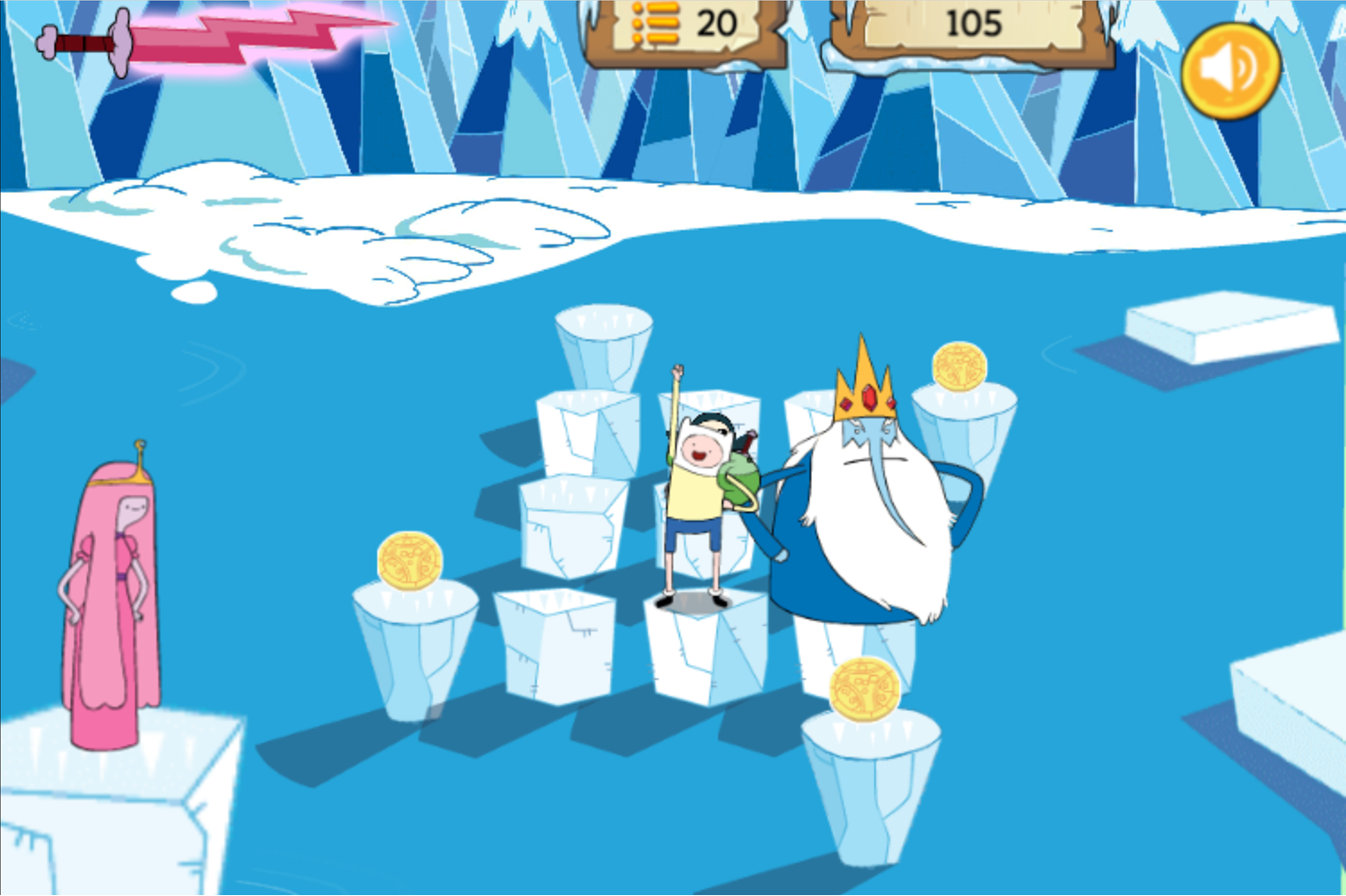 Adventure Time Frosty Fight Final Level Screenshot.