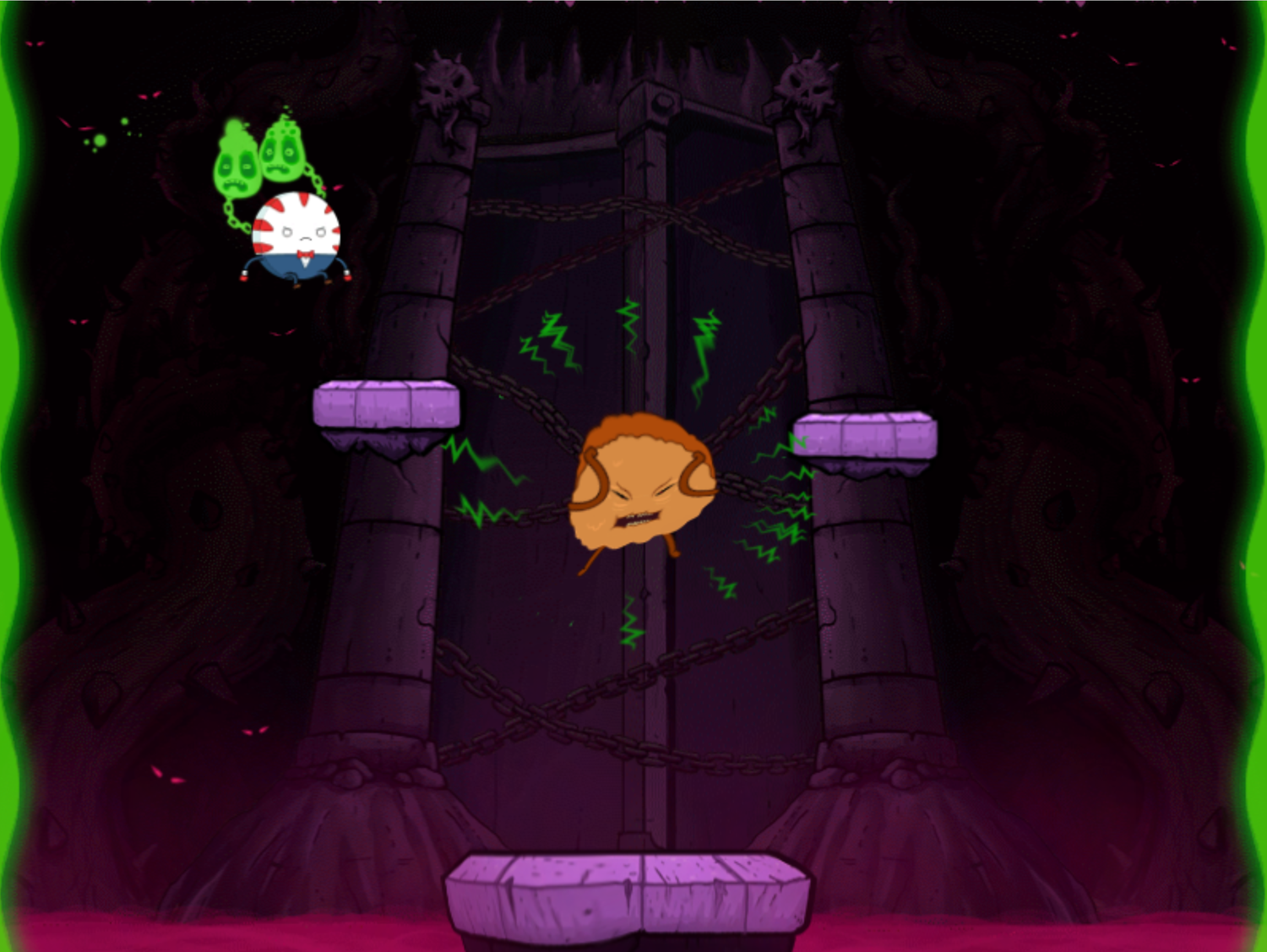 Adventure Time Rumble in the Nightosphere Game Ogdoad Final Boss Battle Screenshot.