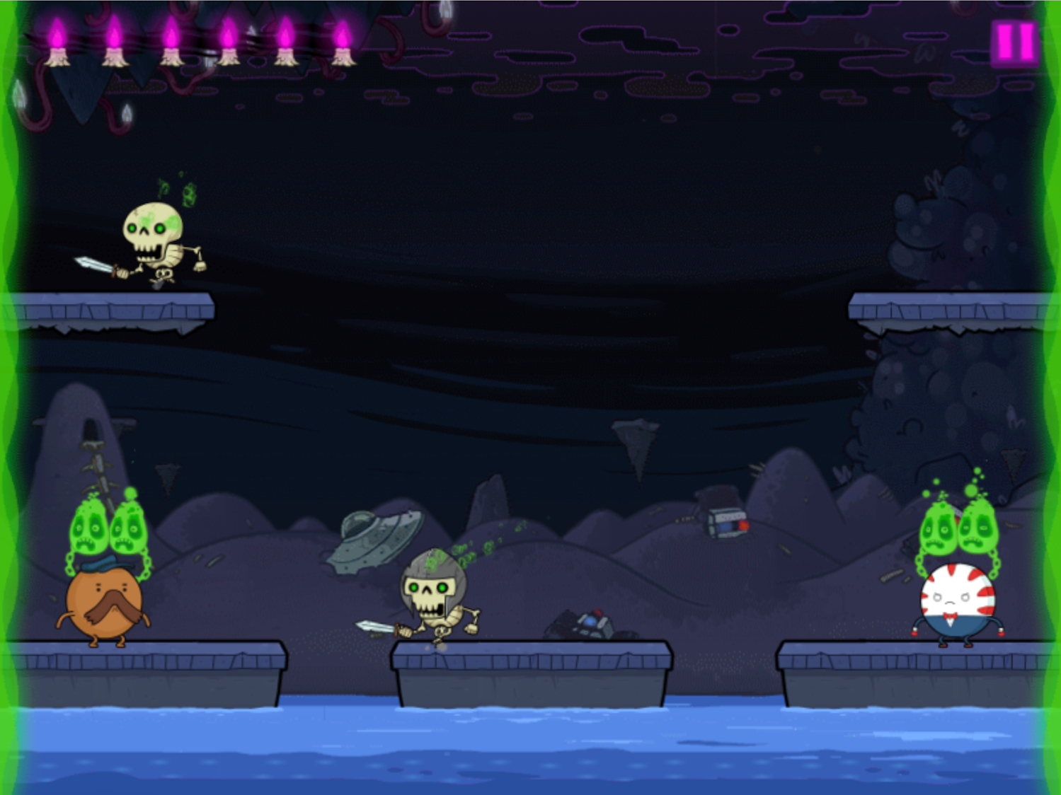 Adventure Time Rumble in the Nightosphere Game Two Player Mode Screenshot.