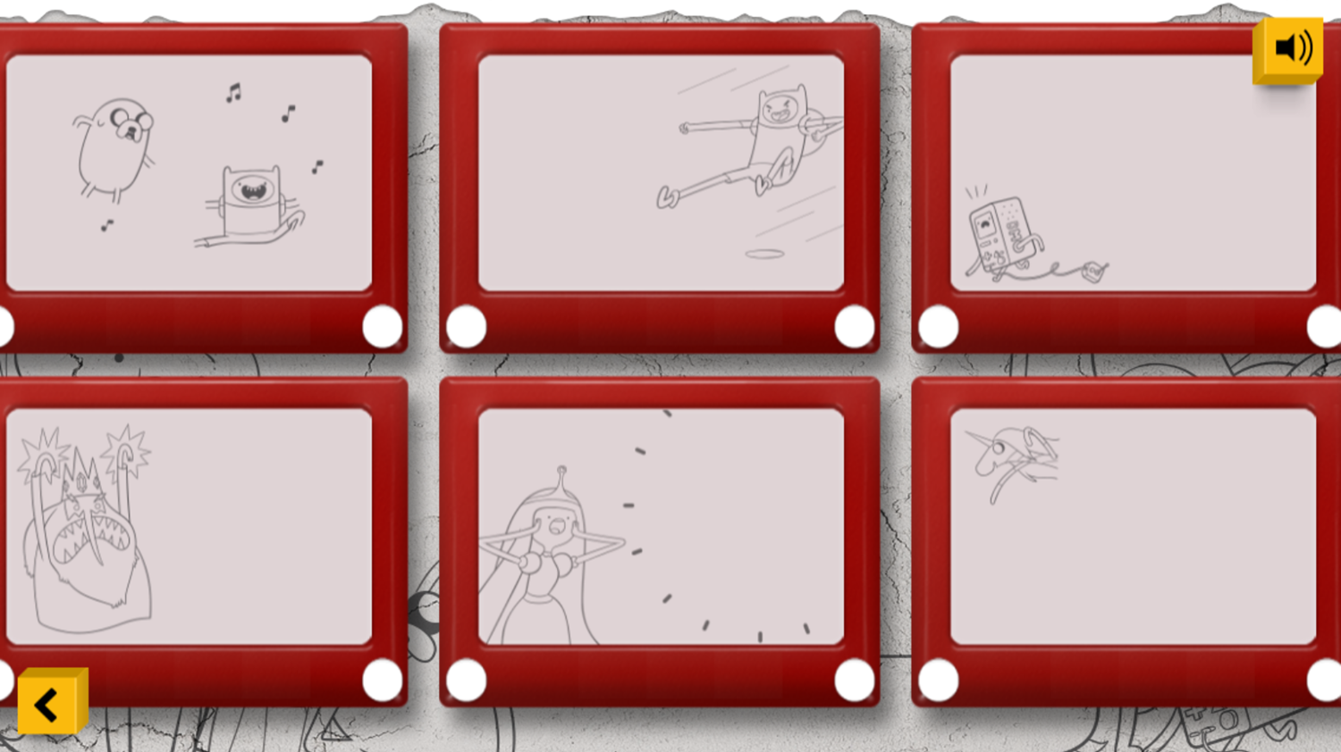 Adventure Time Storyboard Game Artwork Select Screenshot.