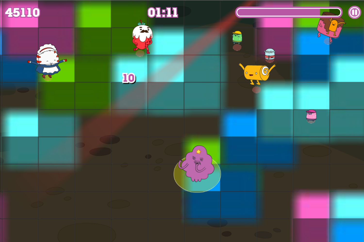 Adventure Time These Lumps Game Disco Floor Screenshot.