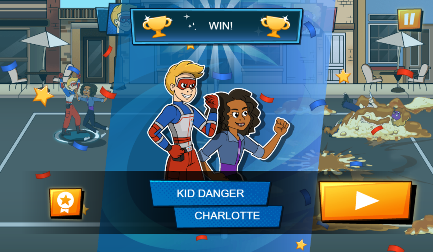Adventures of Kid Danger Potato Panic Game Won Screenshot.