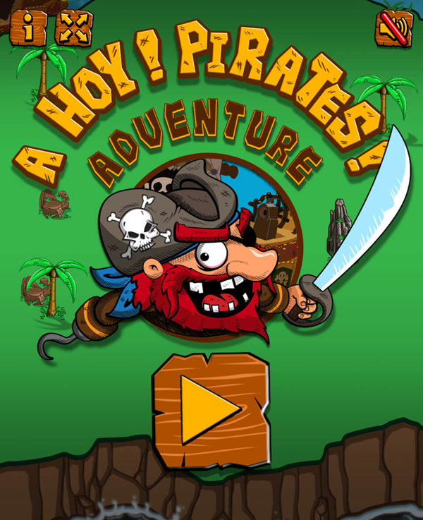 Ahoy Pirates Adventure Game Welcome Screenshot.