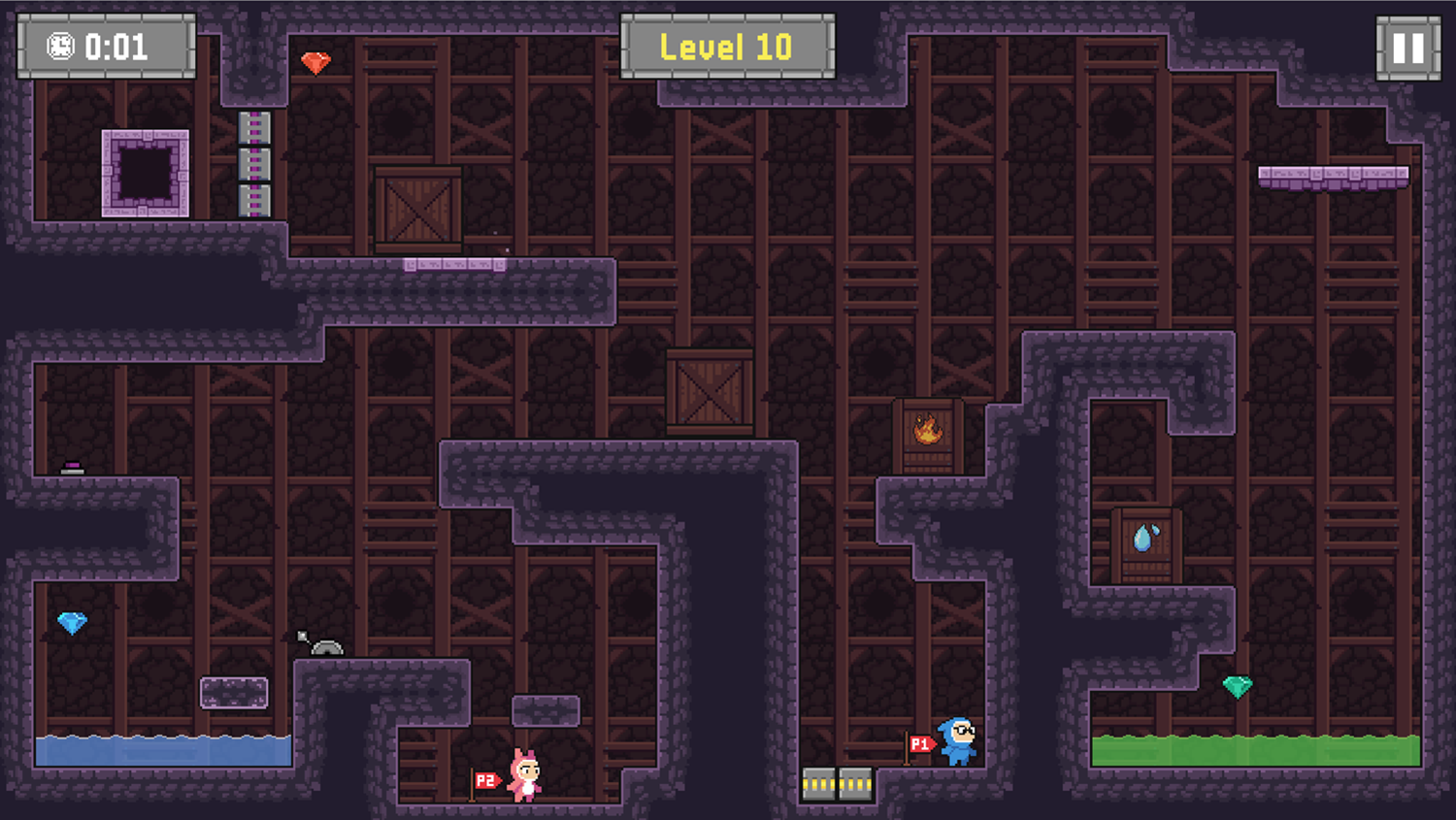 Aidan and Emma Dungeon Adventure Game Final Level Screenshot.