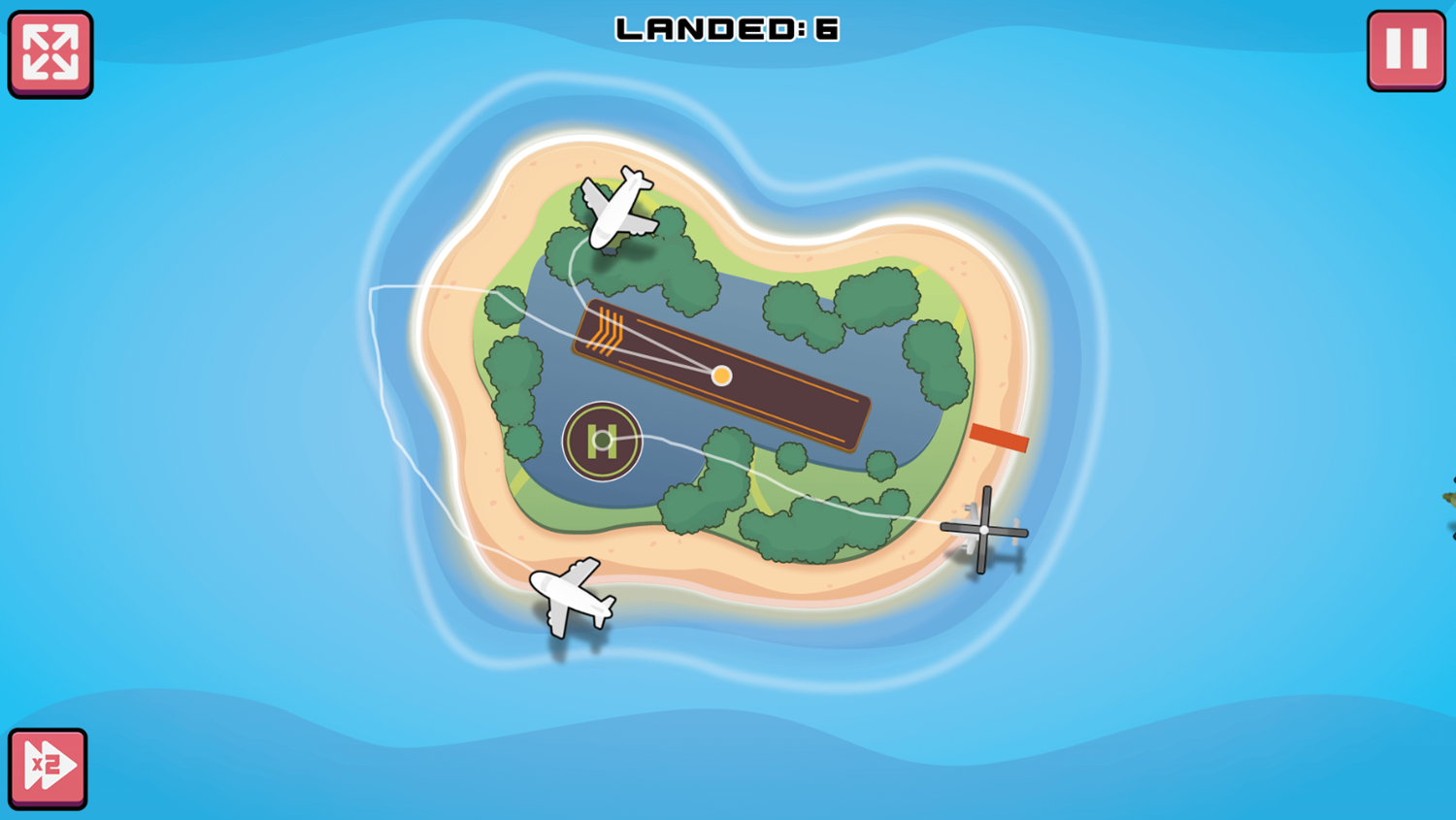 Air Traffic Control Game Sea Zone Screenshot.
