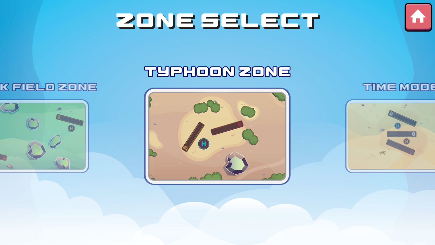 Air Traffic Control Game Zone Select Screen Screenshot.
