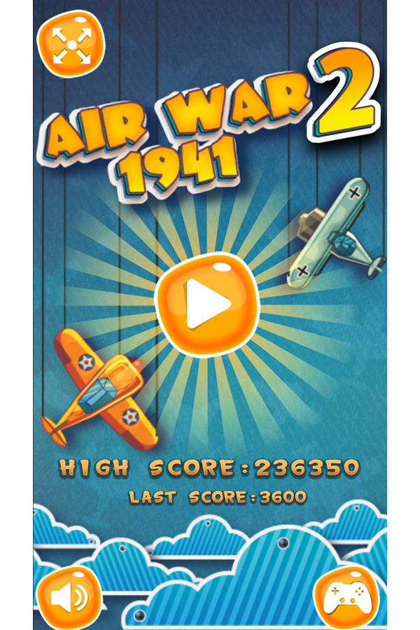 Air War 2 Game Welcome Screenshot.