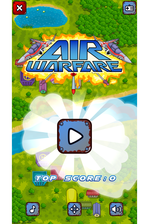 Air Warfare Welcome Screen Screenshot.