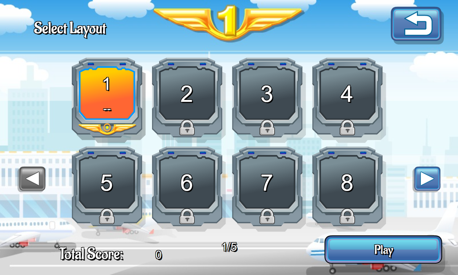 Airport Management 1 Game Select Stage Screenshot.