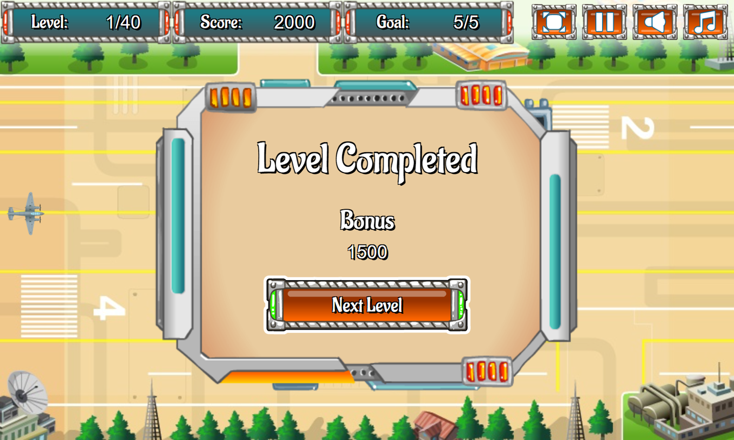 Airport Management 2 Game Level Completed Screenshot.