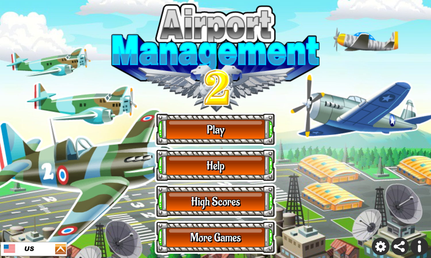 Airport Management 2 Game Welcome Screen Screenshot.