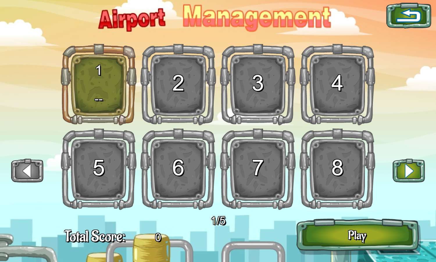 Airport Management 3 Game Stage Select Screenshot.