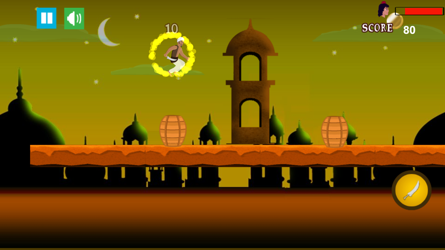Aladdin Adventure Game Play Screenshot.