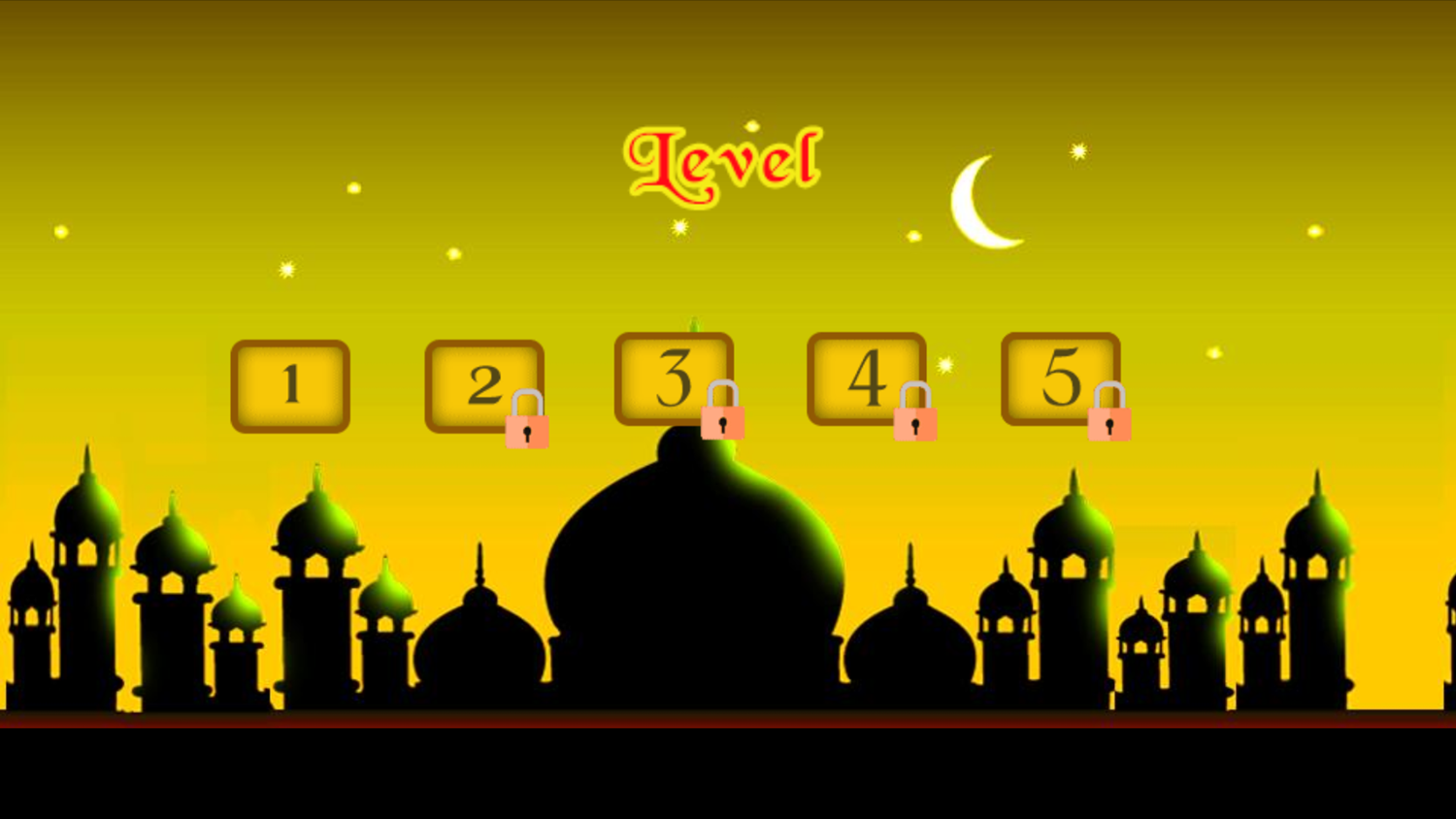 Aladdin Adventure Game Level Select Screenshot.