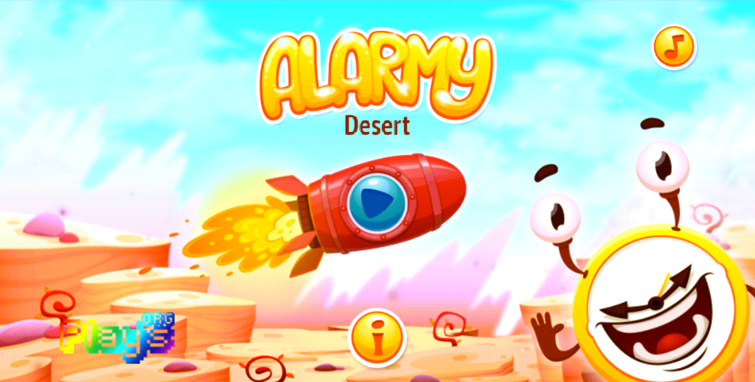 Alarmy 3 Game Welcome Screen Screenshot.