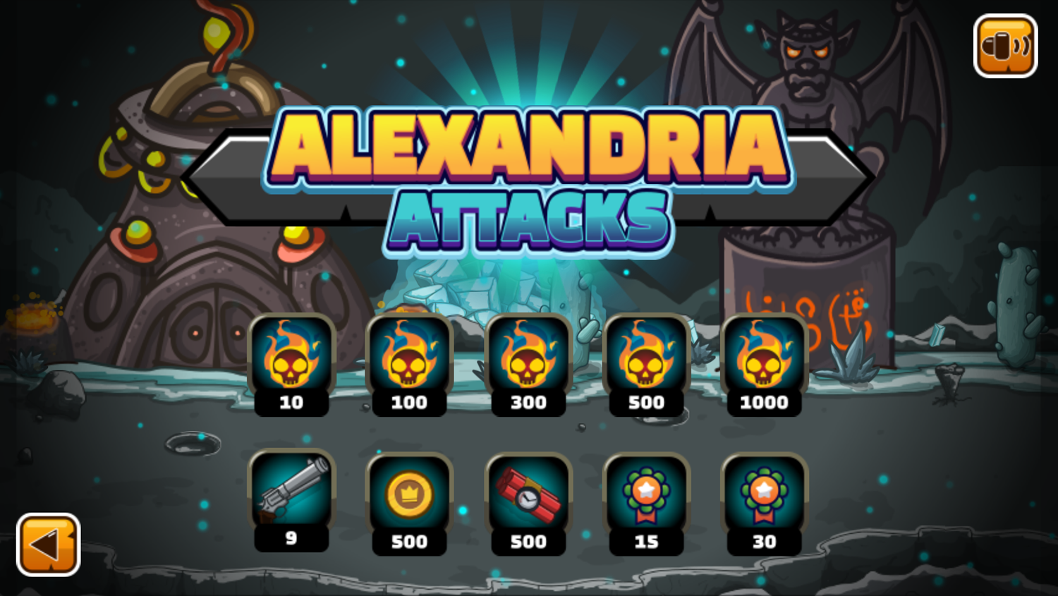 Alexandria Attacks Game Achievements Screen Screenshot.