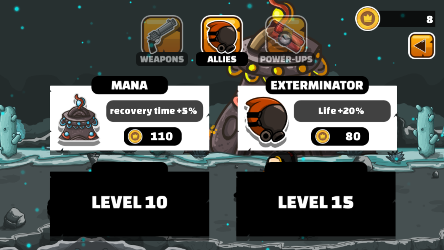 Alexandria Attacks Game Allies Upgrades Exterminator Life Screenshot.