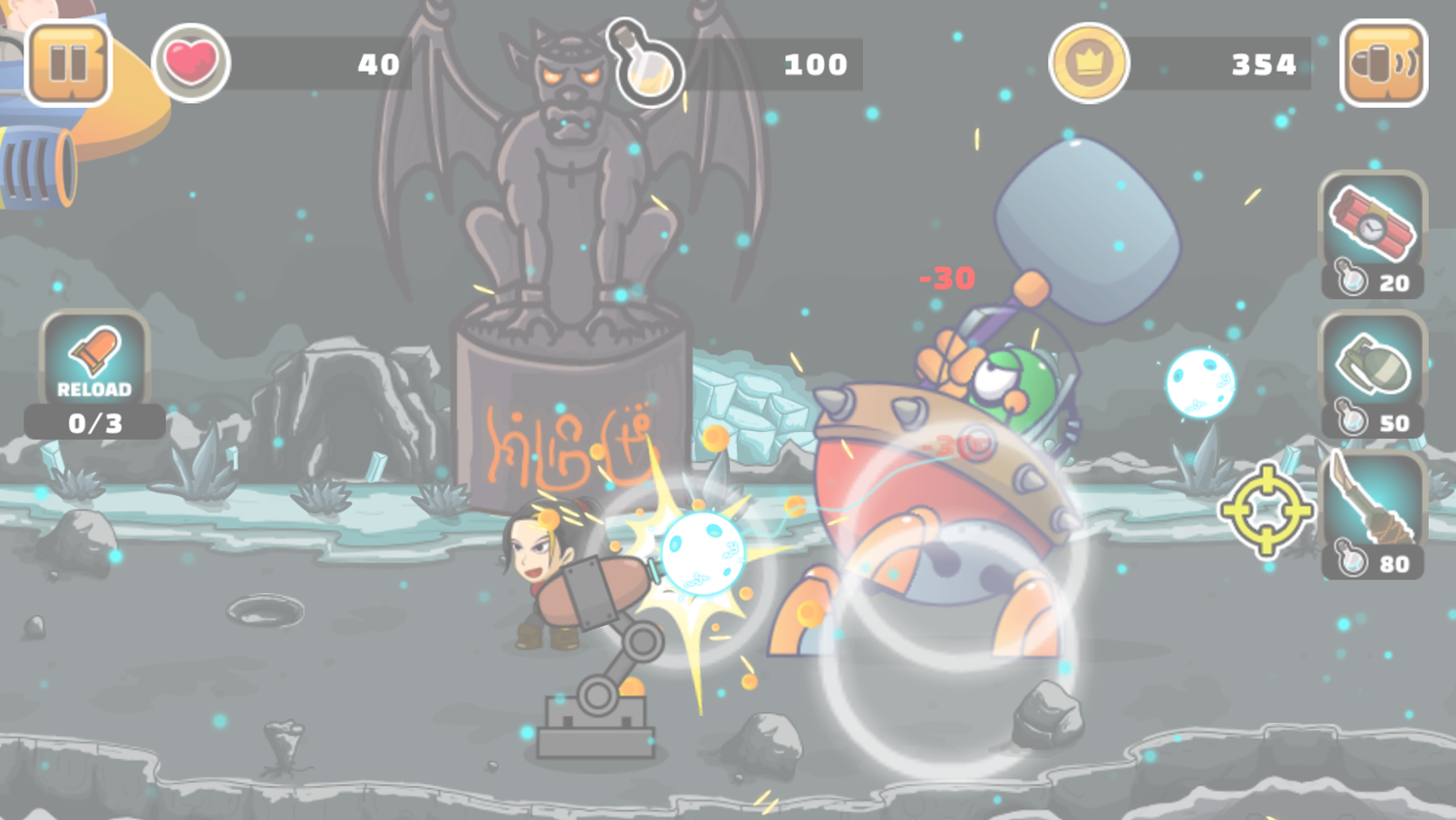 Alexandria Attacks Game Boss Battle Screenshot.