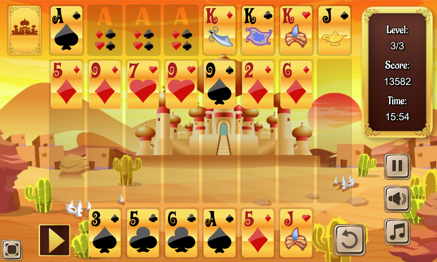 Algerian Patience Gameplay Screenshot.