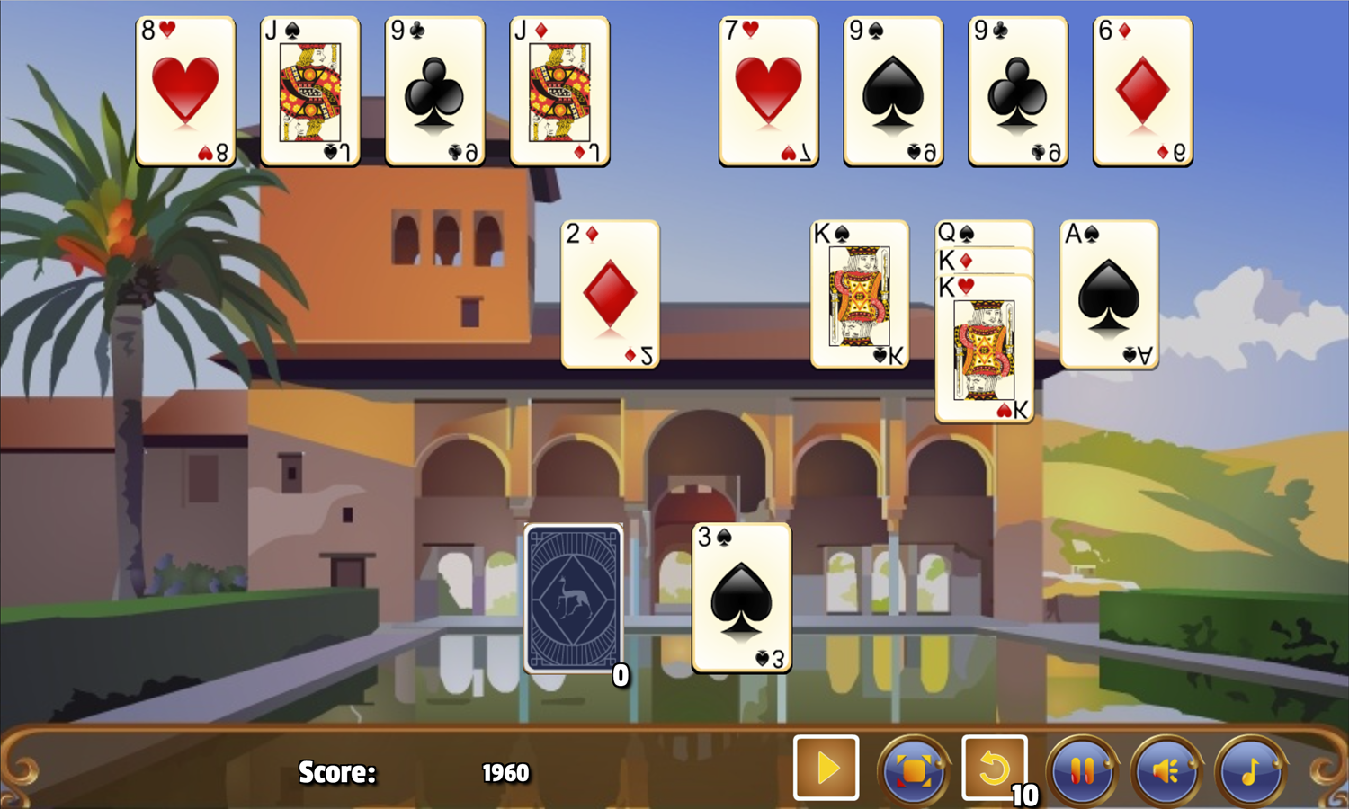 Alhambra Solitaire Game Screenshot.