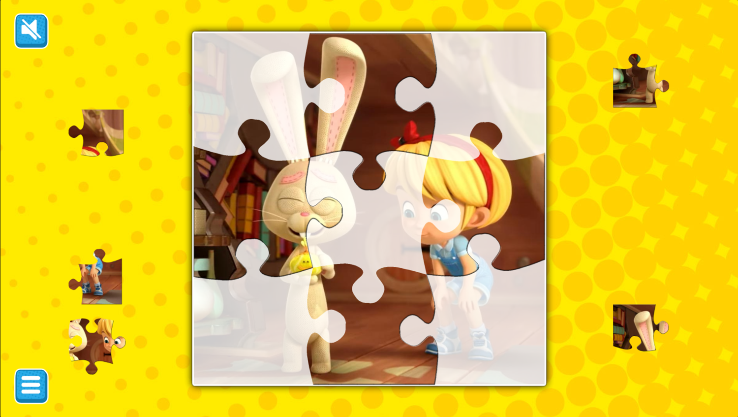 Alice and Lewis Jigsaw Puzzle Game Solve Puzzle Screenshot.