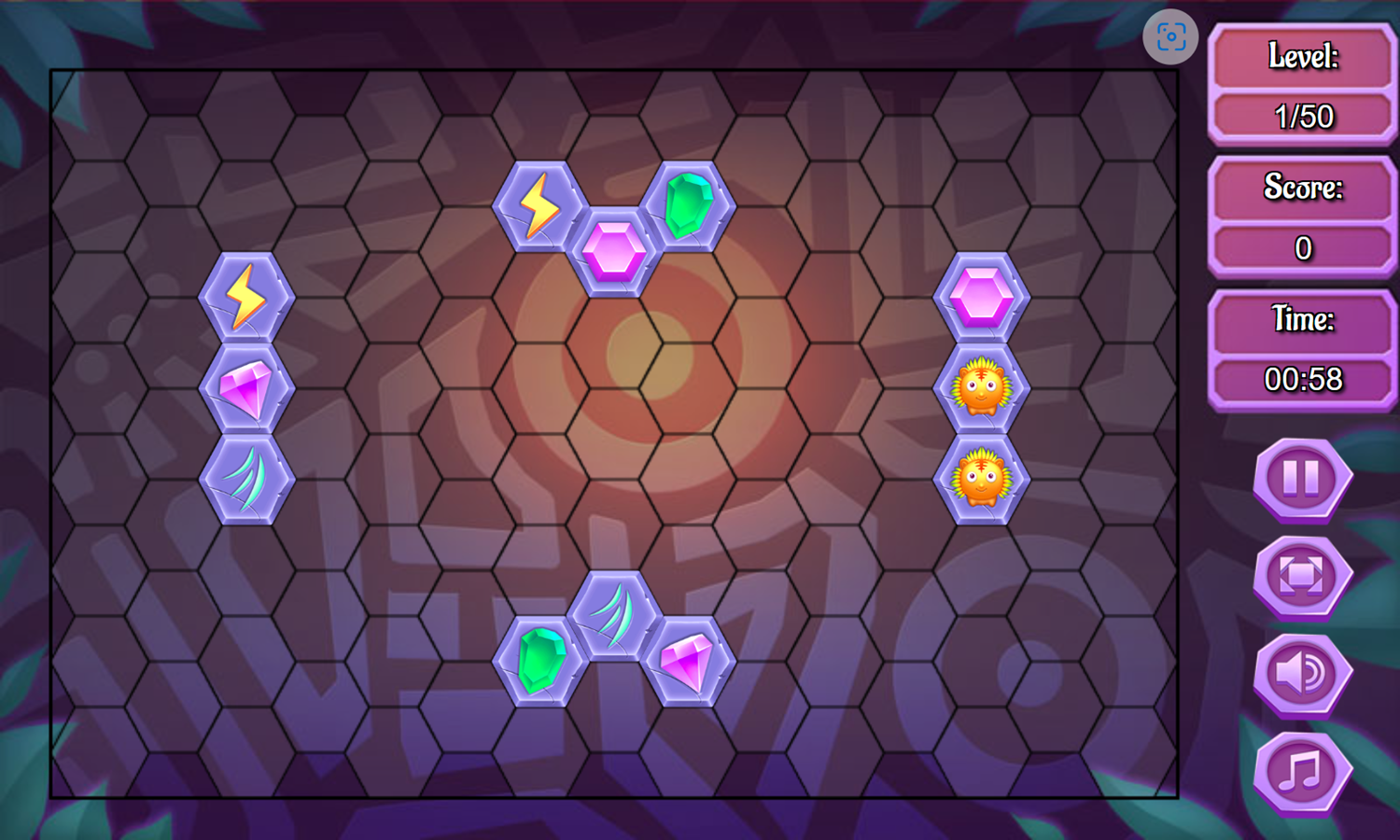 Alien Slide Game Level Start Screenshot.