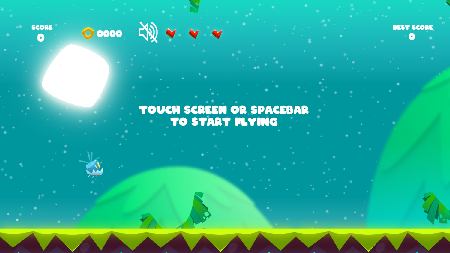 Aliens vs Bug Game Start Screenshot.