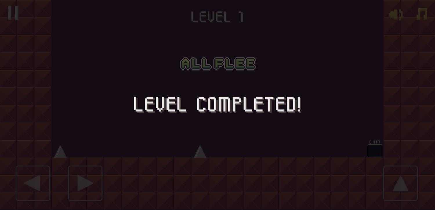 All Flee Game Level Complete Screen Screenshot.