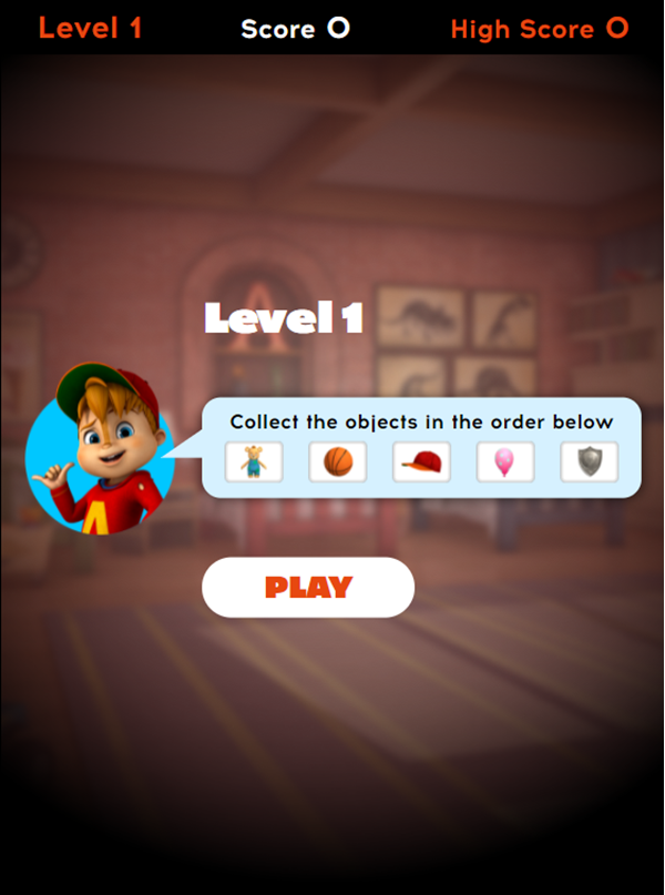 Alvin And the Chipmunks Holiday Hurry Game Goal Screenshot.