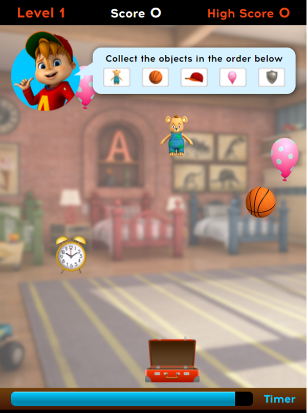 Alvin And the Chipmunks Holiday Hurry Game Play Screenshot.