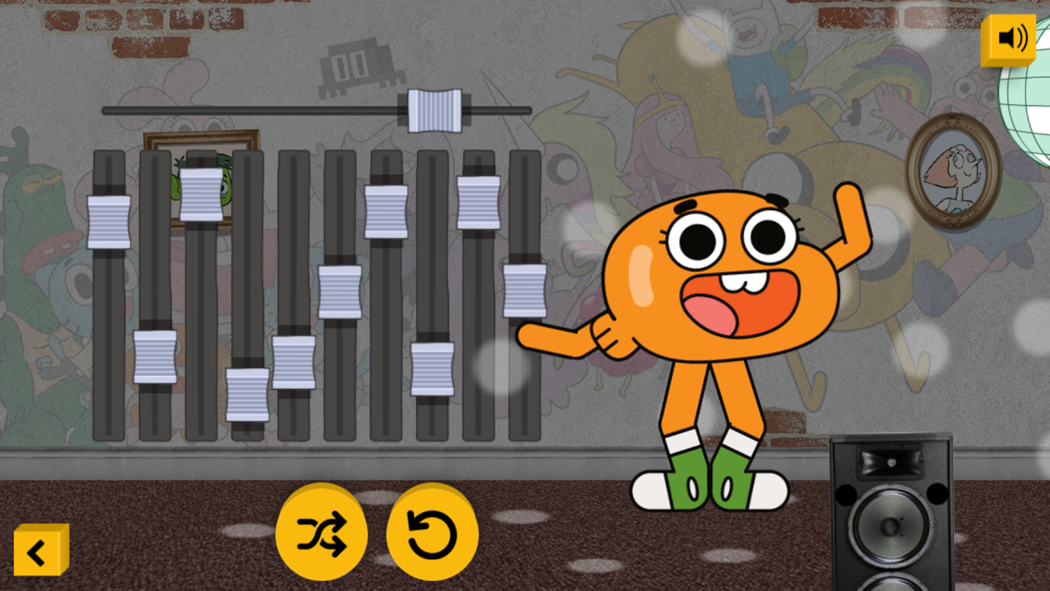 Amazing World of Gumball Animation Game Welcome Screen Screenshot.