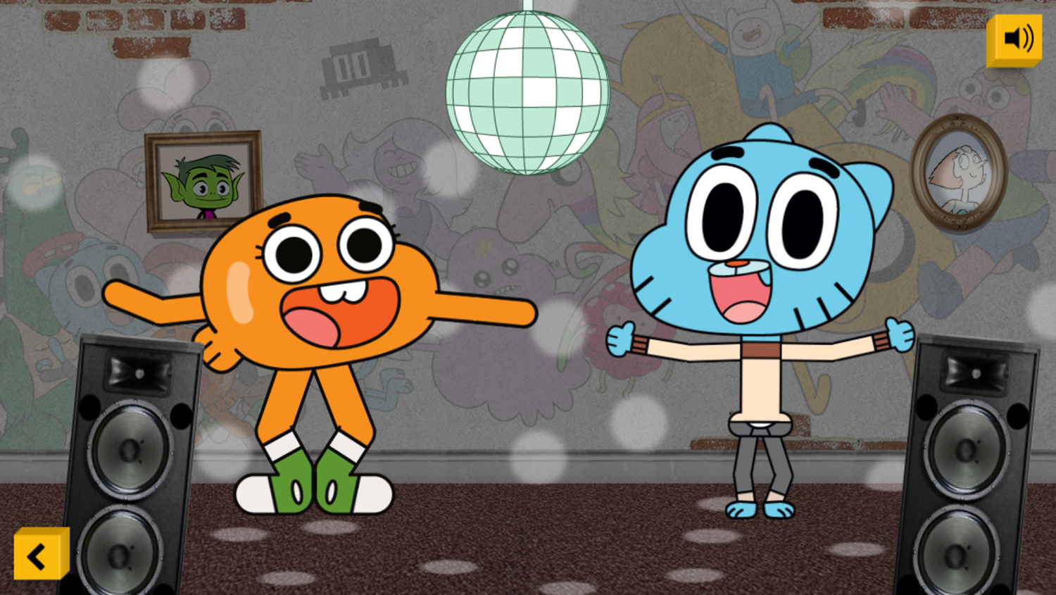 Amazing World of Gumball Animation Game Welcome Screen Screenshot.