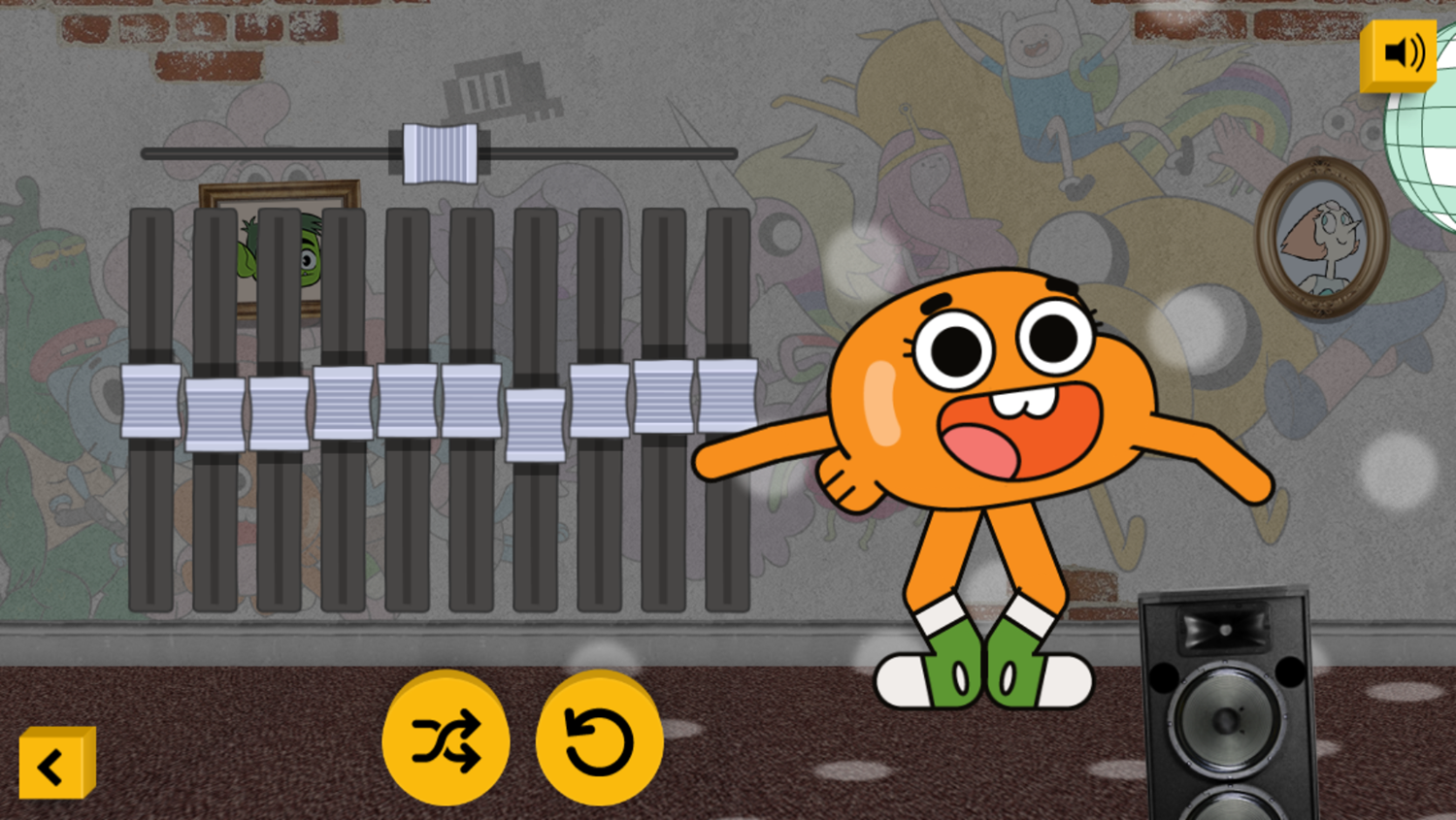 Amazing World of Gumball Animation Game Welcome Screen Screenshot.