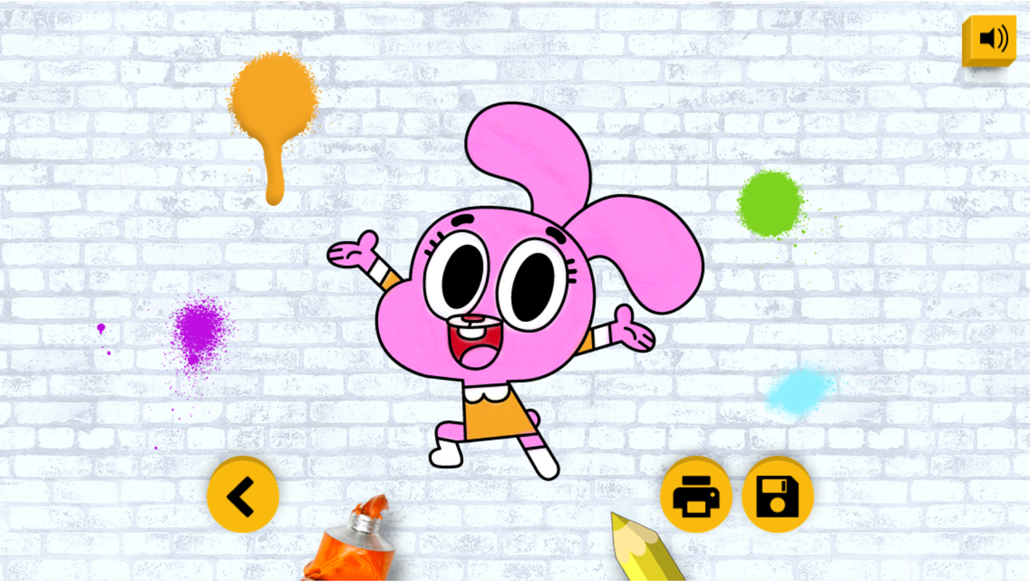 Amazing World of Gumball Color In Game Final Layout Screenshot.