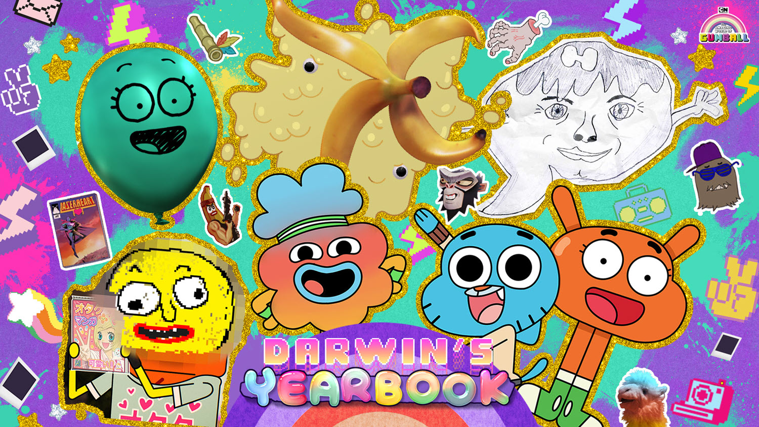 Amazing World of Gumball Darwin's Yearbook Game Final Album Screenshot.