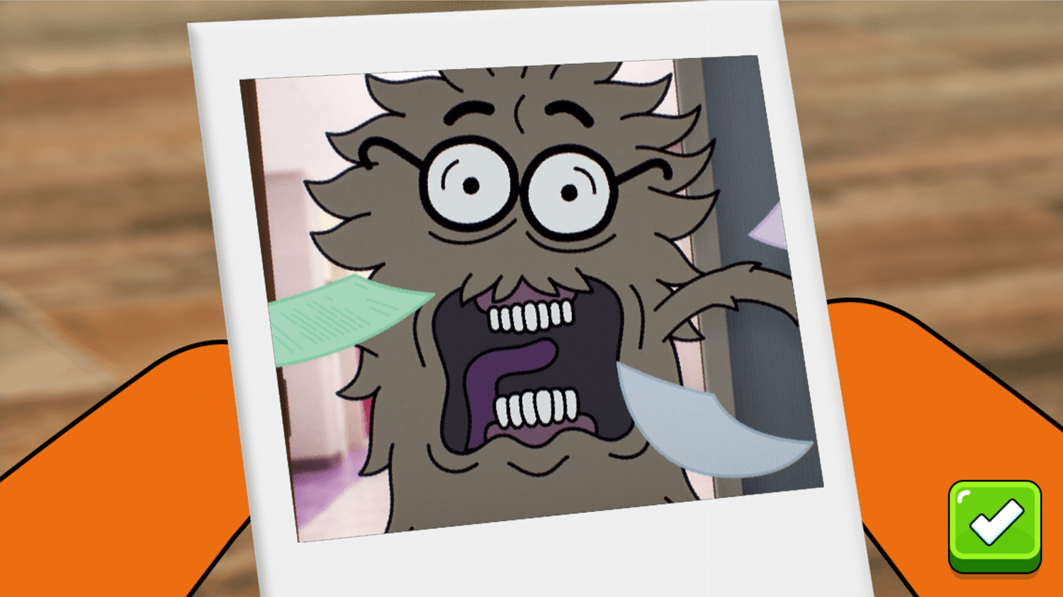 Amazing World of Gumball Darwin's Yearbook Game Teacher Picture Screenshot.