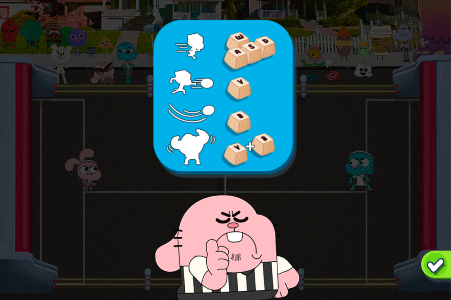 Amazing World of Gumball Disc Duel Game How To Play Screenshot.