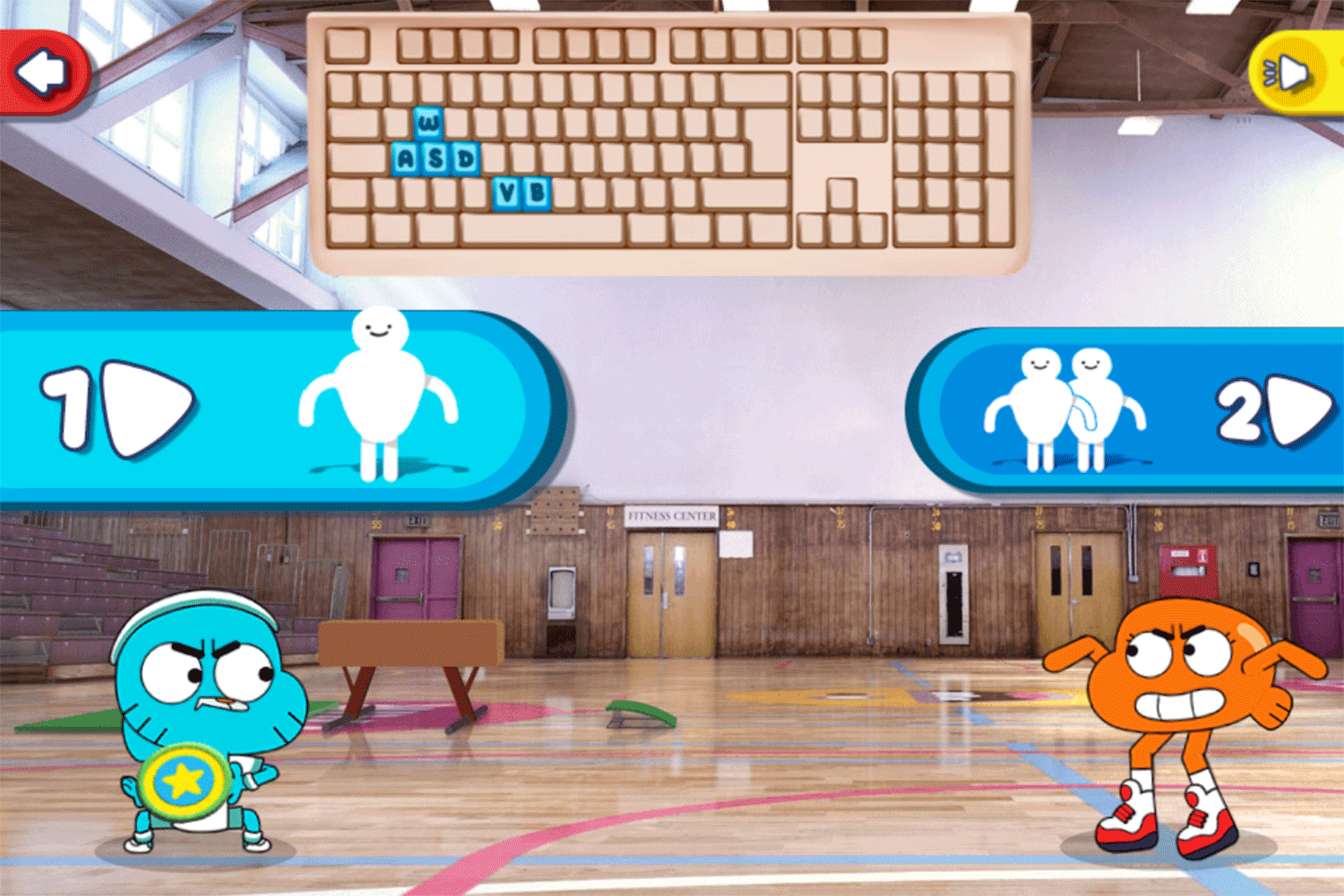 Amazing World of Gumball Disc Duel Game Player Select Screenshot.