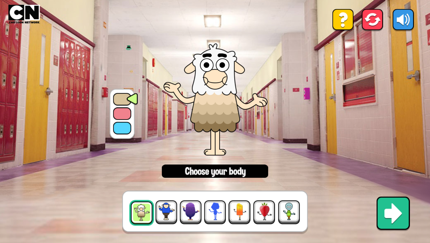 Amazing World of Gumball Elmore Extras Game Choose Body Screenshot.