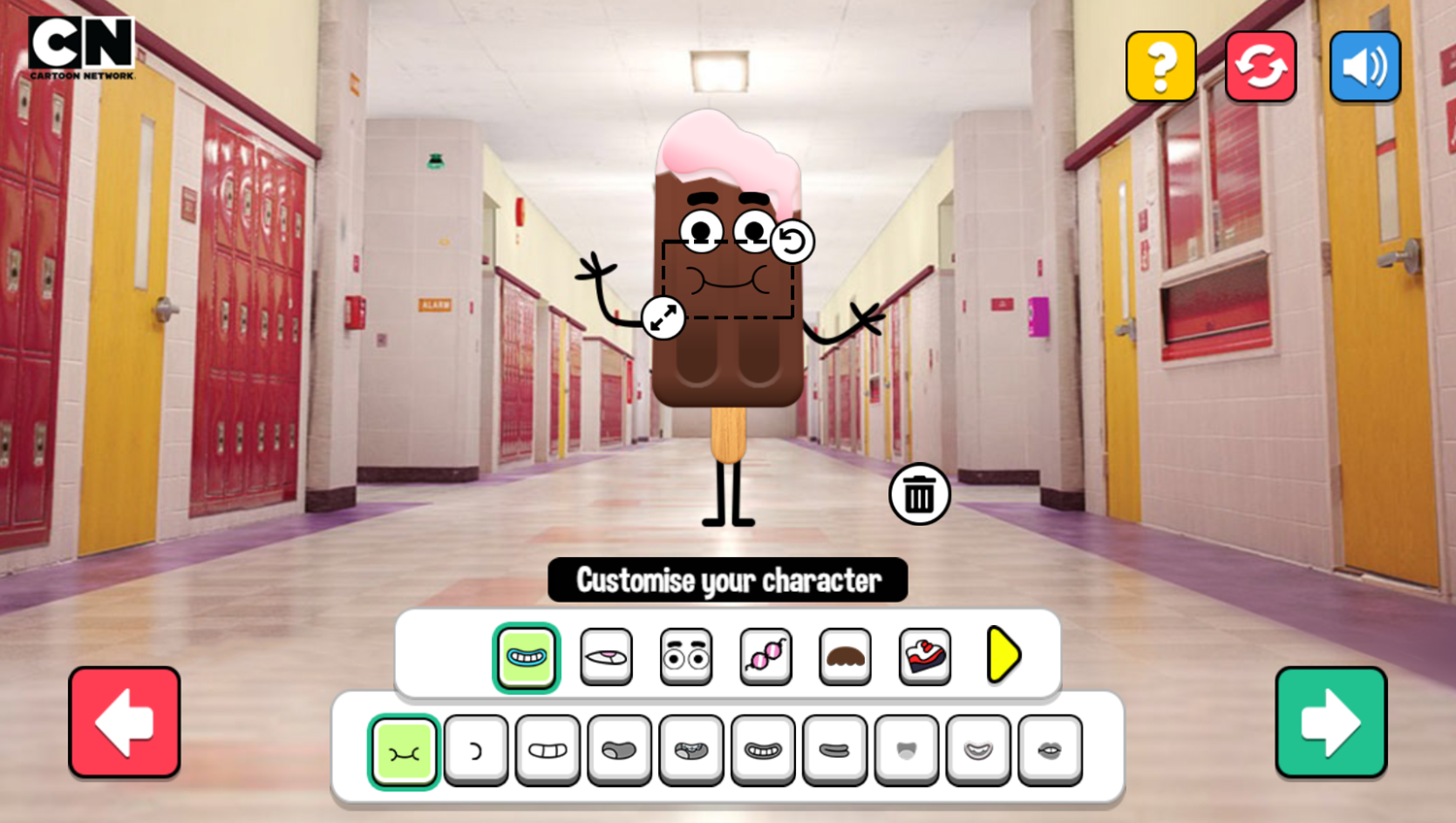 Amazing World of Gumball Elmore Extras Game Customize Character Screenshot.