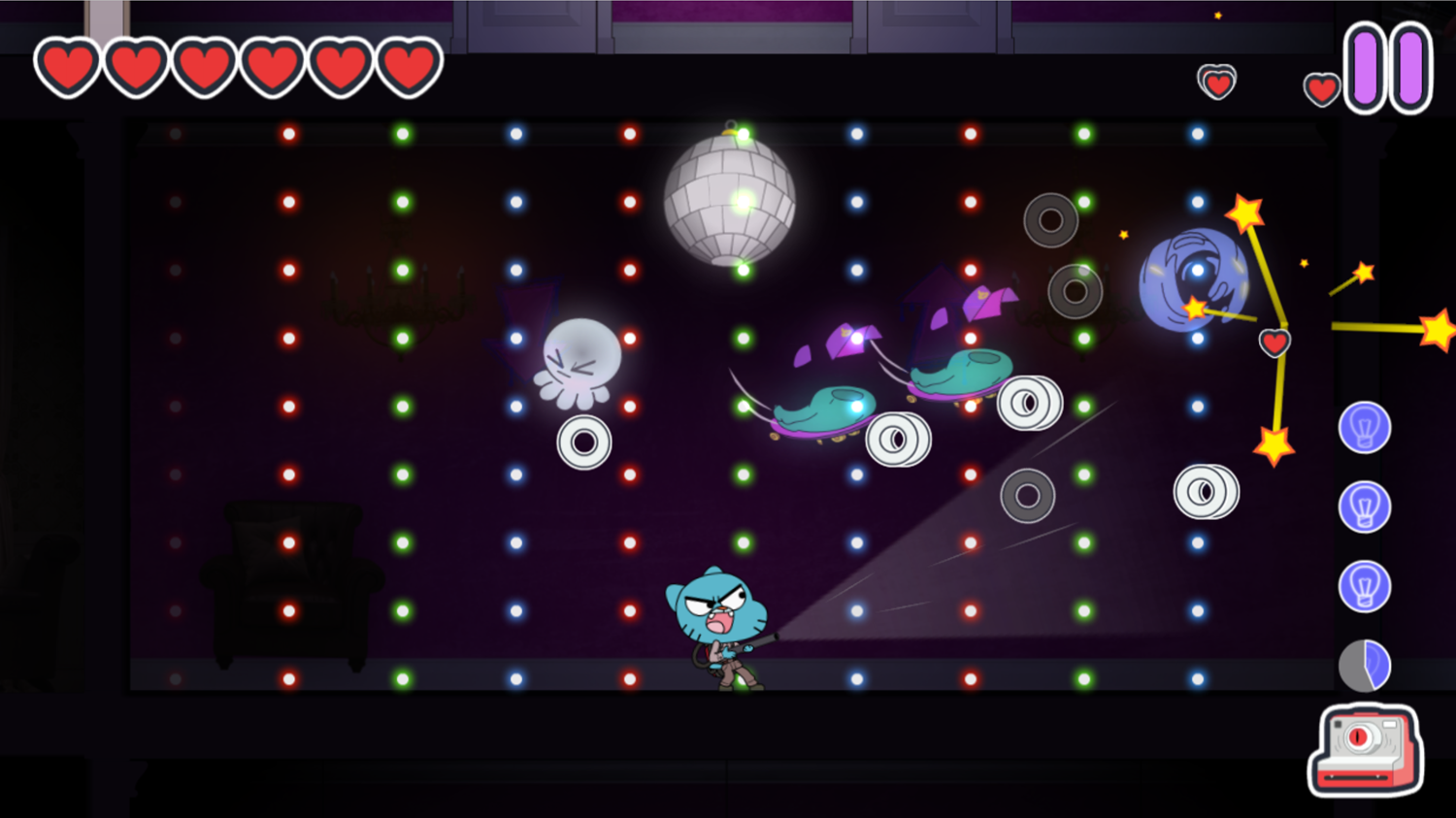 Amazing World of Gumball Ghost Blast Game Fighting Many Ghosts Screenshot.