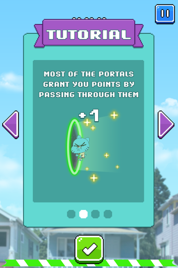 Amazing World of Gumball Gum Dropped Game Instructions Screenshot.